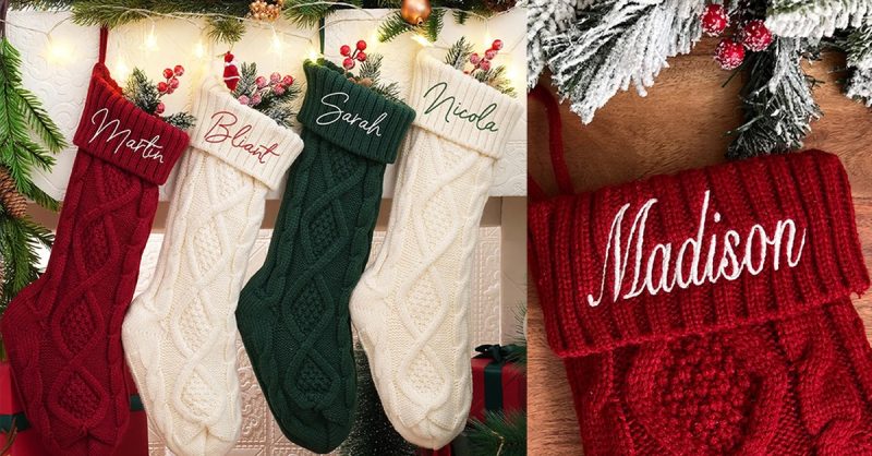 1 Ou 2 Chaussettes De Noël Brodées Personnalisées National Deal OohN.com Special Offers, Deals & Discounts in France