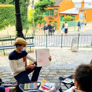 Drawing workshop / creative notebook during an unusual walk in Montmartre at Place des Abbesses, Paris, France OohN.com Special Offers, Deals & Discounts in France